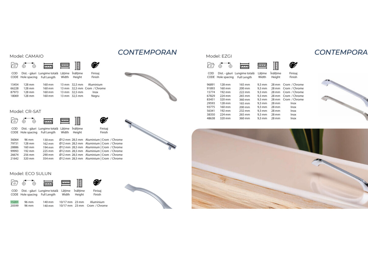 Mâner Eco Solun, 96mm, Aluminiu - imagine 3