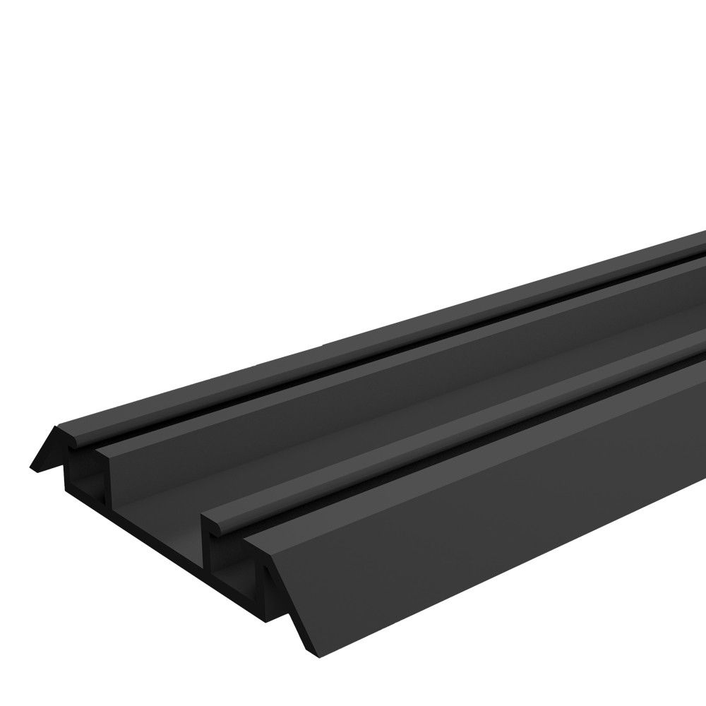 Șină aluminiu inferioară pentru sistem KLS90V/KLS85H 3ml, Negru - imagine 3