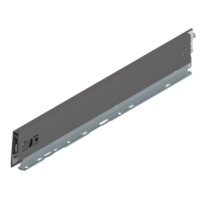 MERIVOBOX- Laterală de sertar Stânga, NL: 500mm , Înălțime: 91 mm, Blum, Gri