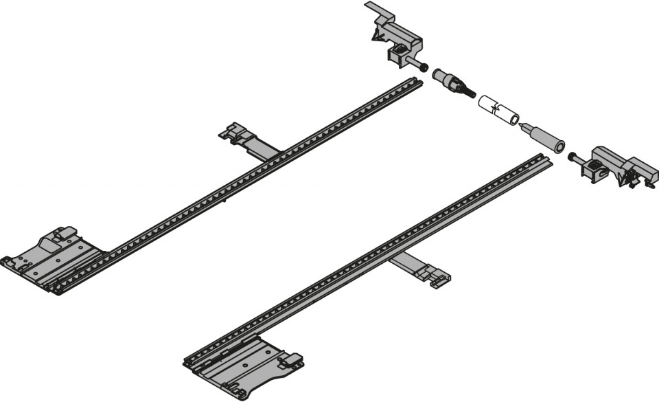 Stabilizator lateral BLUM MOVENTO, set, până la lungime nominală 750 mm - imagine 3